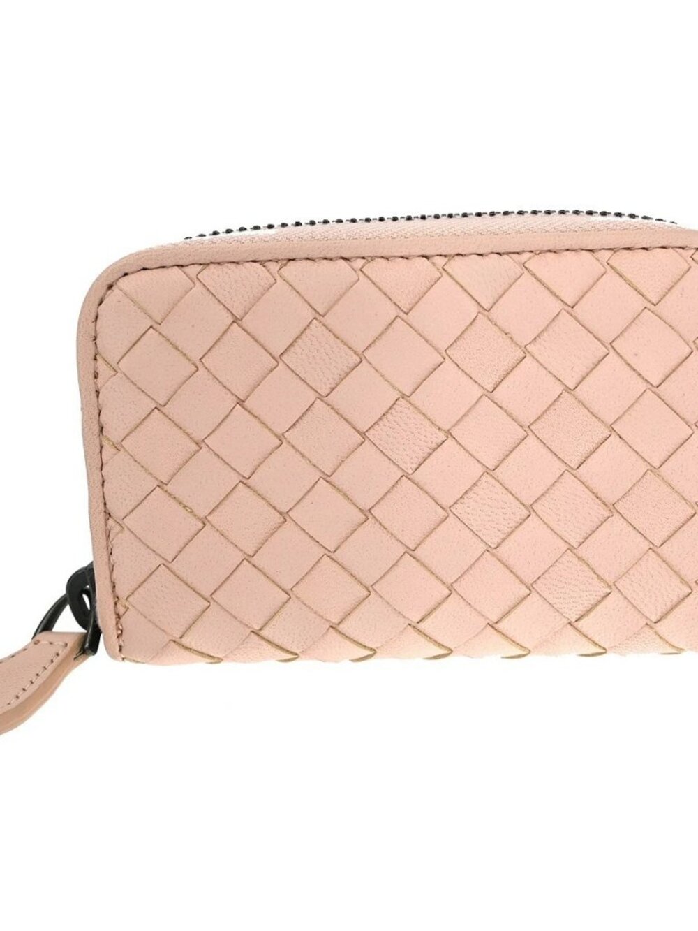 Bottega Veneta Pink Intrecciato Coin Case Wallet B01723669F NQ07811